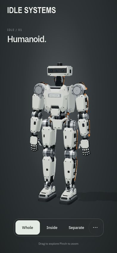 iPhone preview of the Graphite humanoid viewer