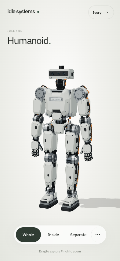 iPhone preview of the Ivory humanoid viewer